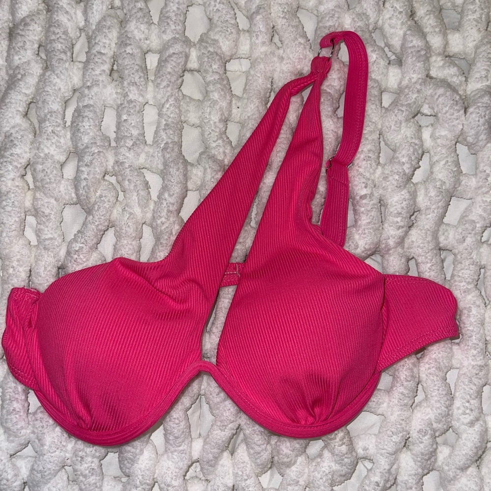 Hot Pink One Shoulder Sexy Bikini Top
